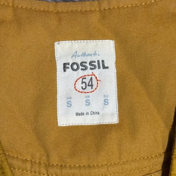 Fossil 54 Quilted Mustard Snap Vest – Size Small – Like New - Picture 4 of 14